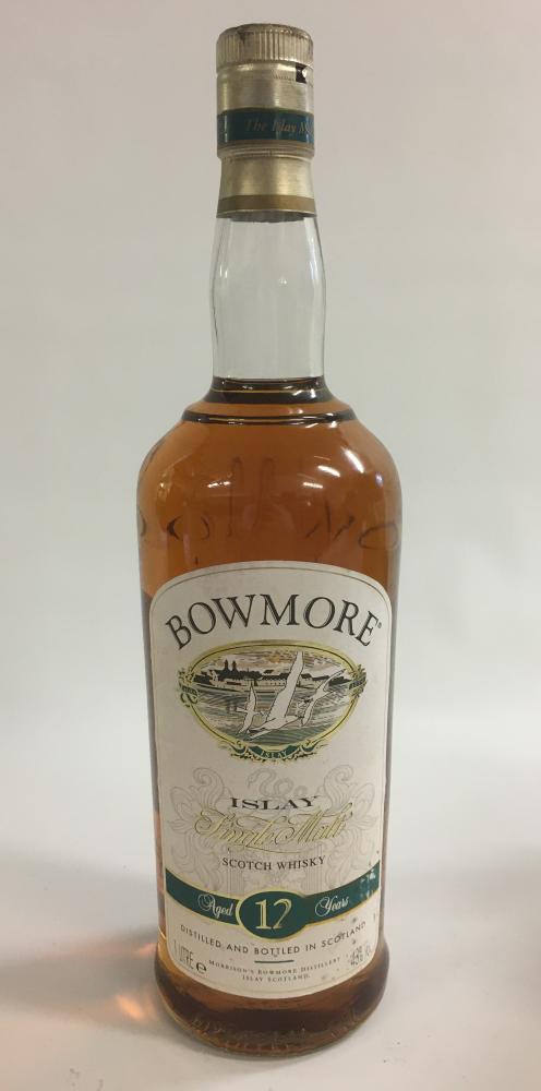One litre Bowmore 12 year old Islay Single Malt Whisky (Est. plus 21% premium inc. VAT) Image