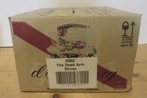 Six bottles 2002 The Dead Arm McLaren Vale Shiraz Image