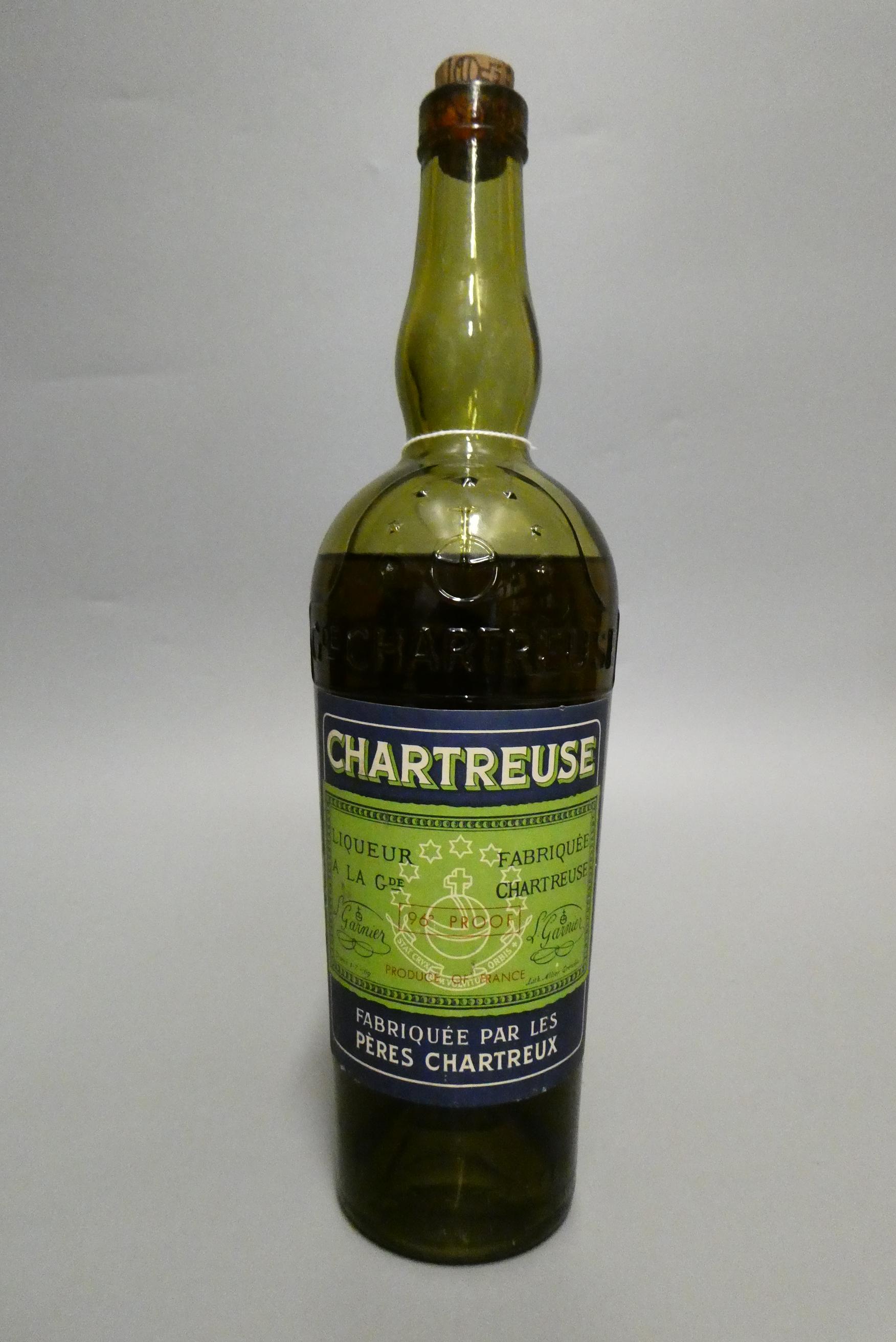 A vintage bottle of green Chartreuse, L. Garnier, 96° proof (Est. plus 24% premium inc. VAT) Image