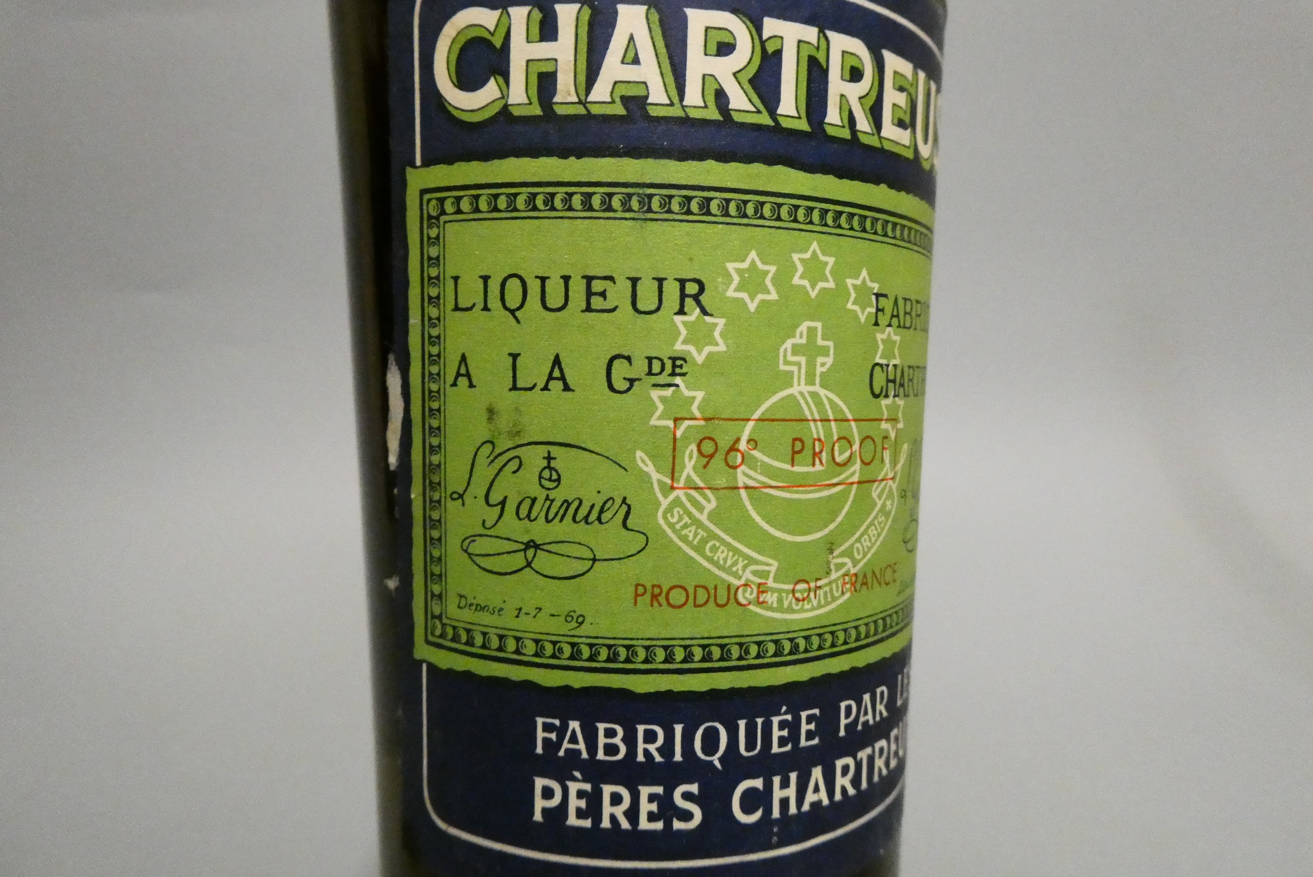 A vintage bottle of green Chartreuse, L. Garnier, 96° proof (Est. plus 24% premium inc. VAT) Image