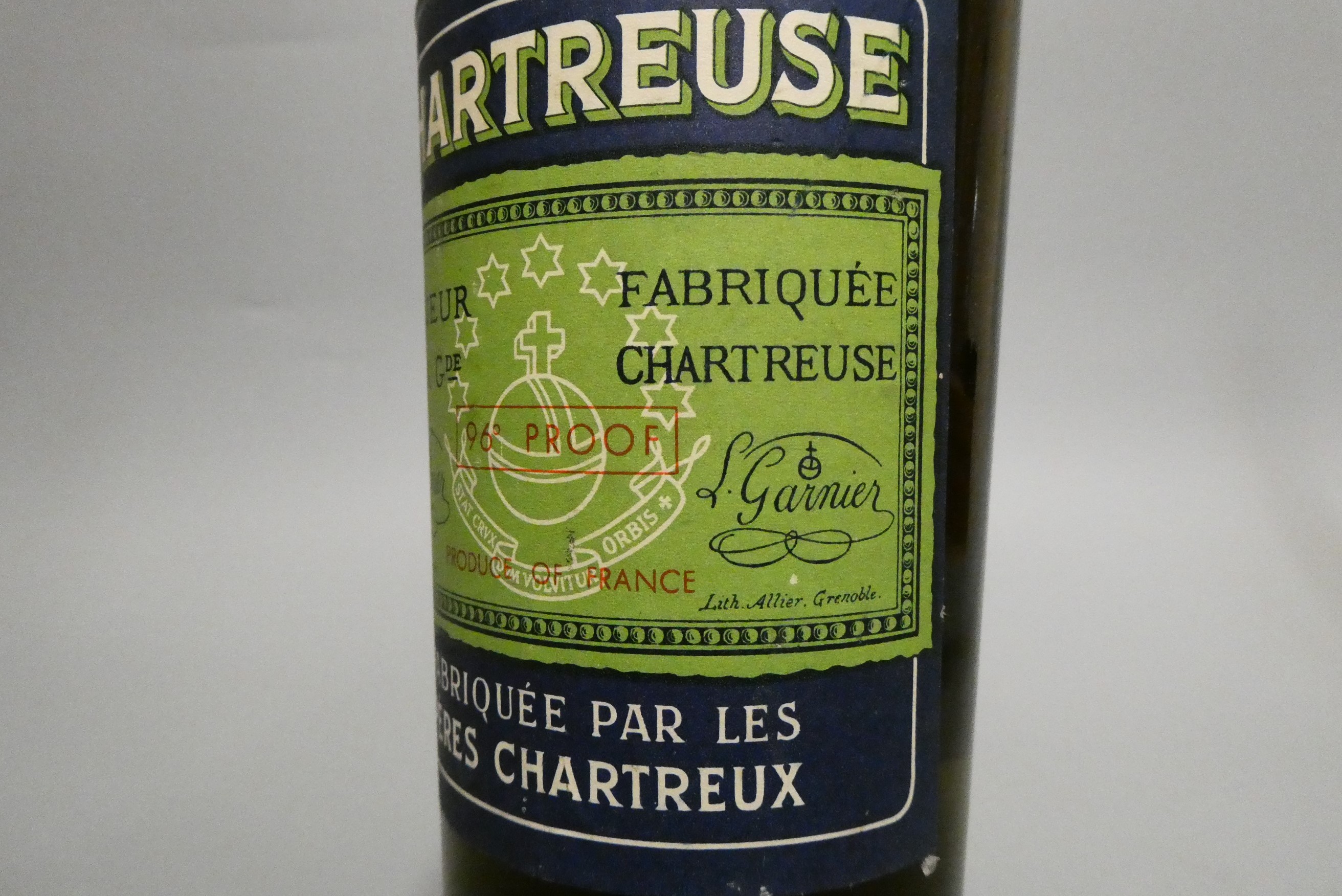 A vintage bottle of green Chartreuse, L. Garnier, 96° proof (Est. plus 24% premium inc. VAT) Image
