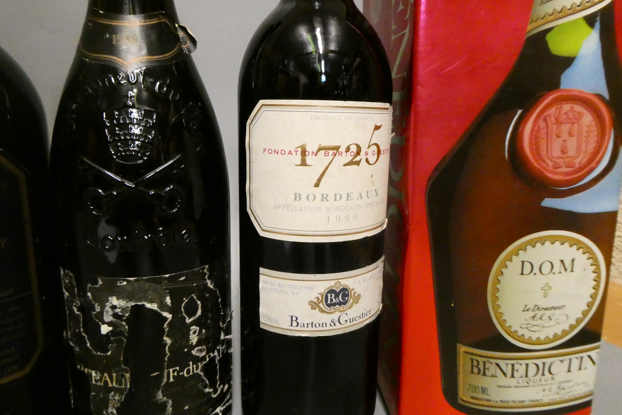 Nine bottles of mainly wine and champagne Image