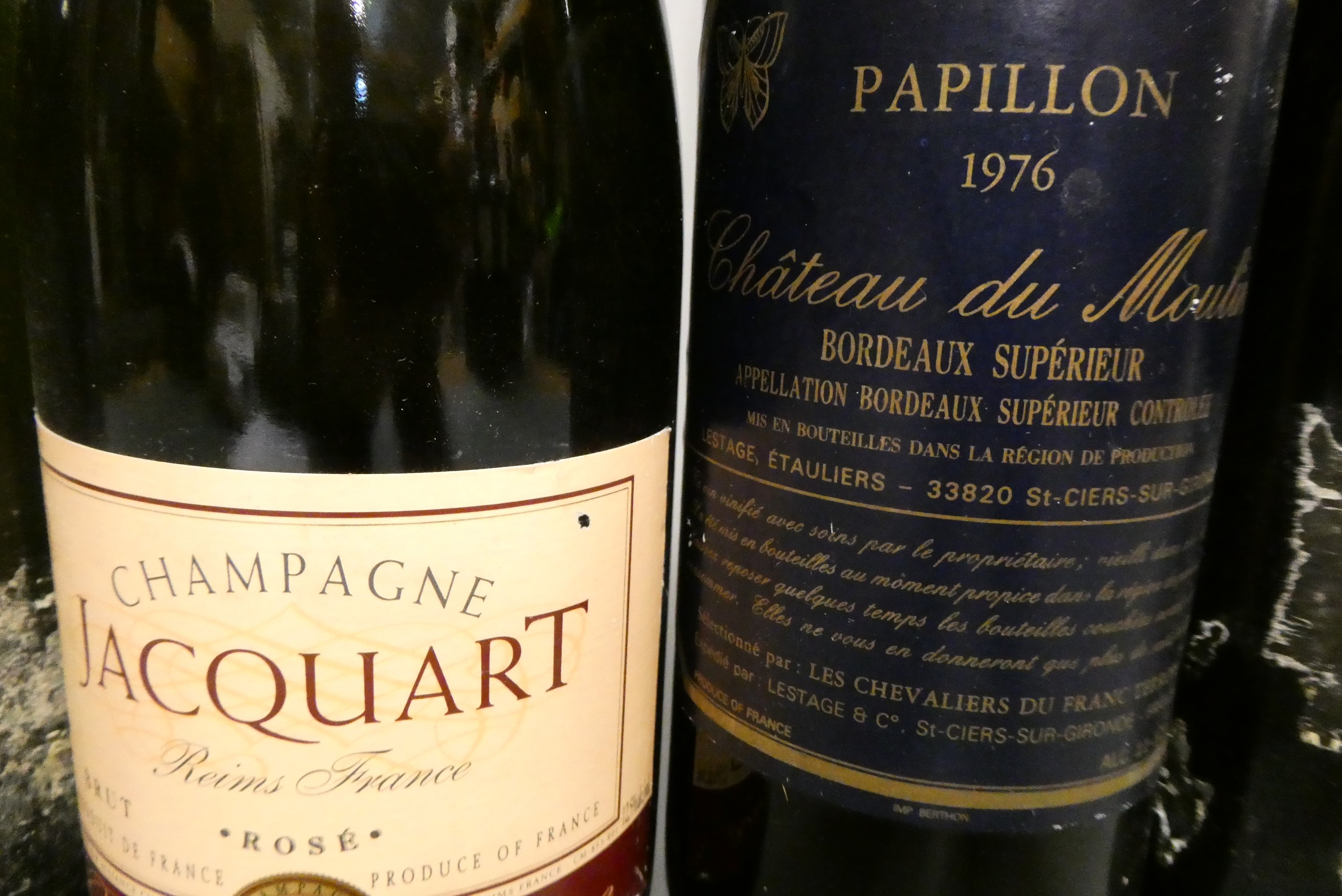 Nine bottles of mainly wine and champagne Image