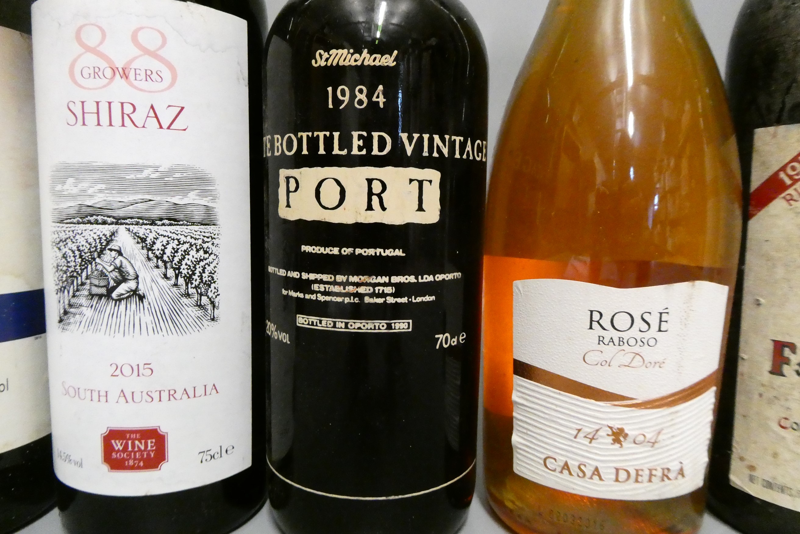 Fourteen bottles of mixed wine Image