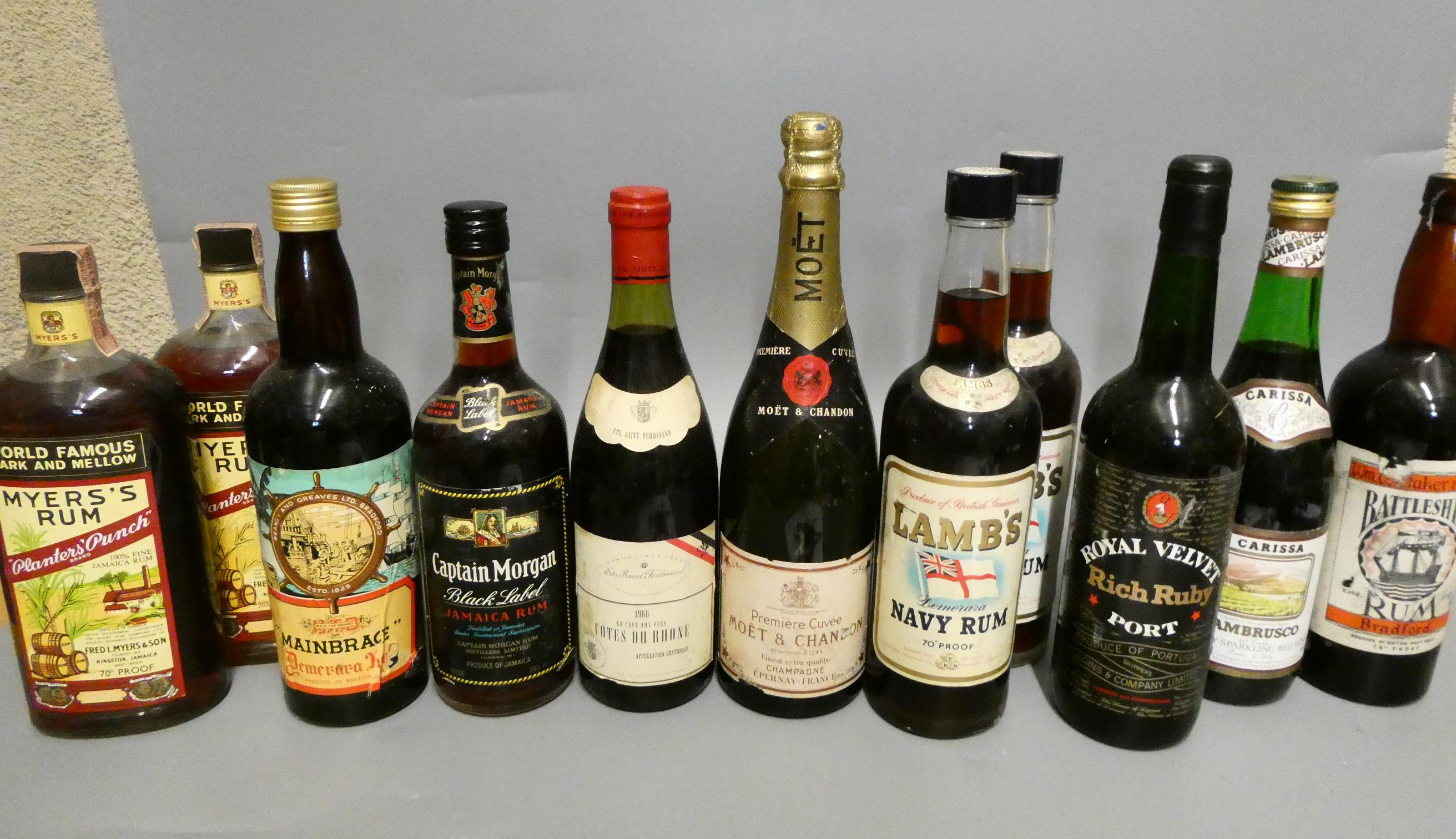 Eleven bottles of mixed alcohol Image