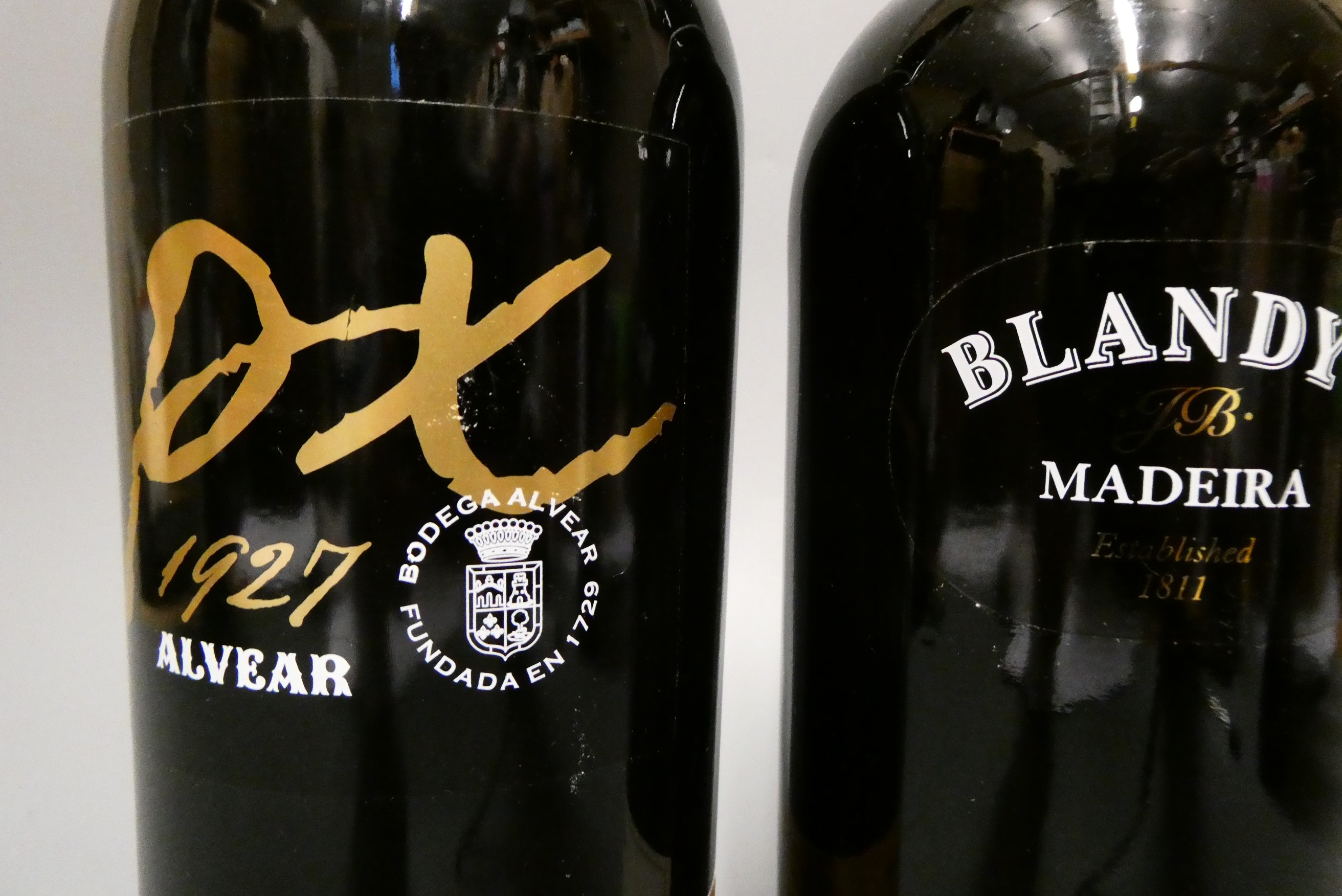 Alvear PX "1927" Selection Dulce Viejo, and a Blandy's Madeira 1998 Harvest colheita (2) (Est. plus Image