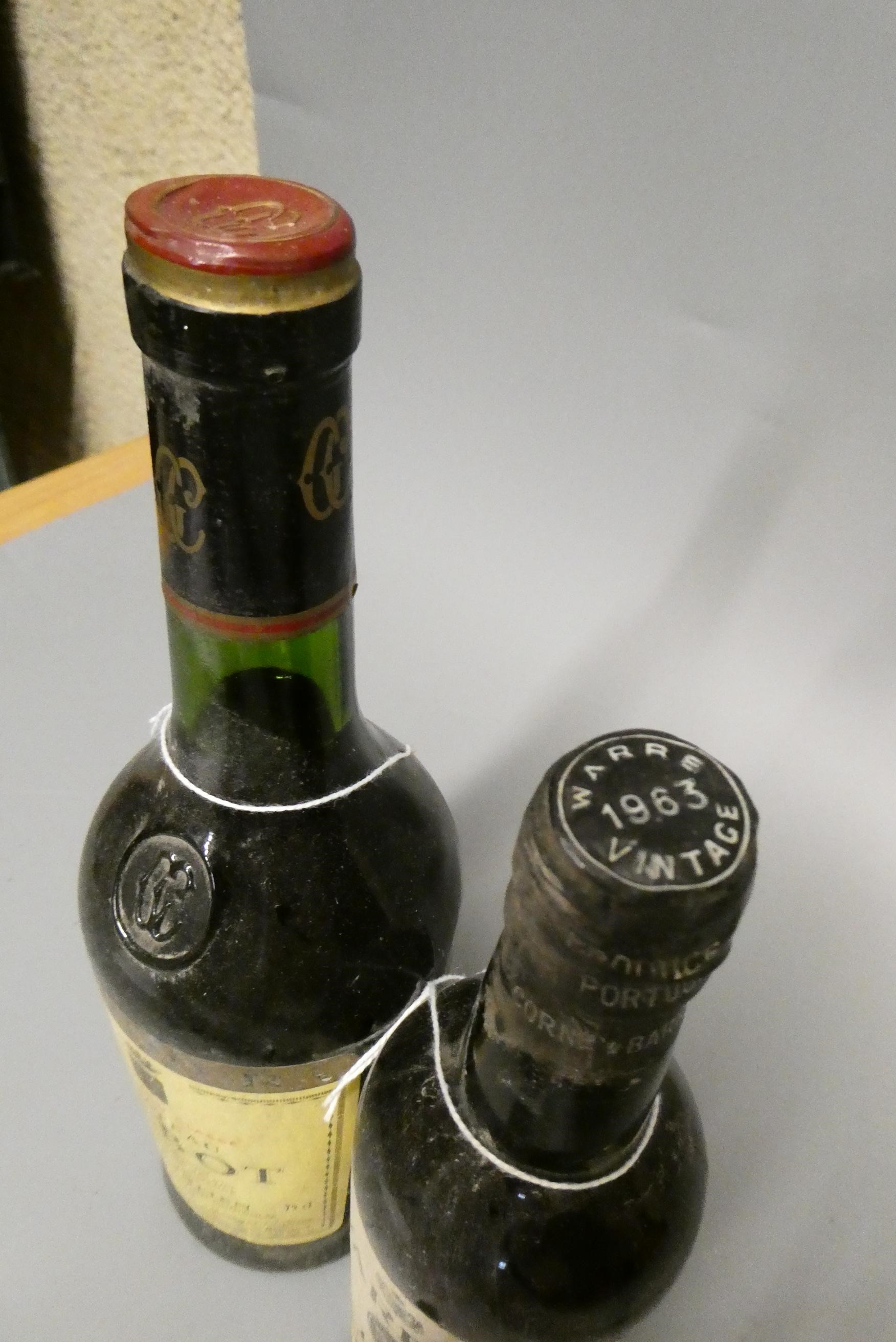 One half bottle Warres 1963 vintage port, together with a 75cl 1978 Chateau Talbot, grand cru classe Image