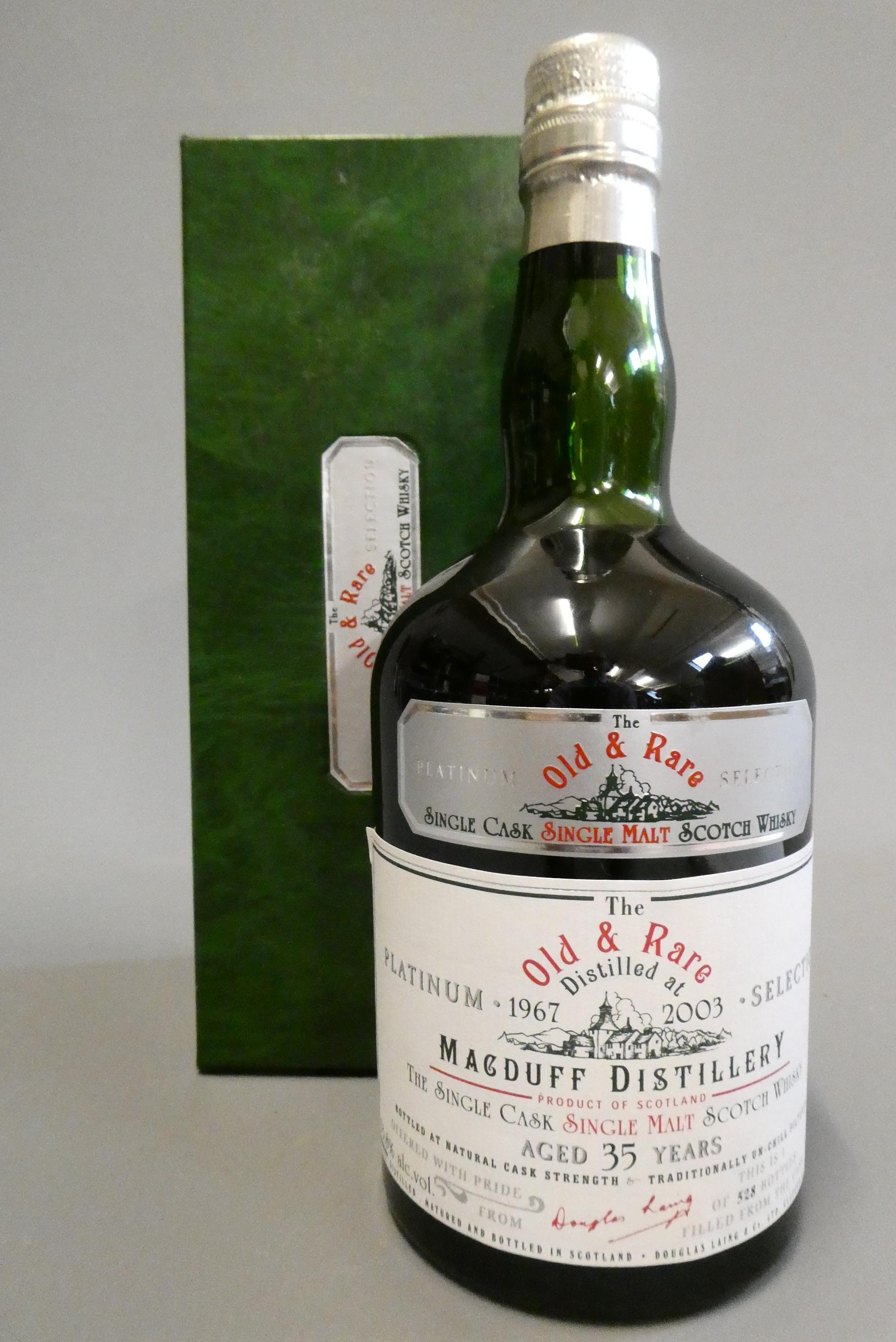 Macduff Distillery 35yr old single cask single malt whisky, "The Old & Rare" Platinum Selection 1967 Image