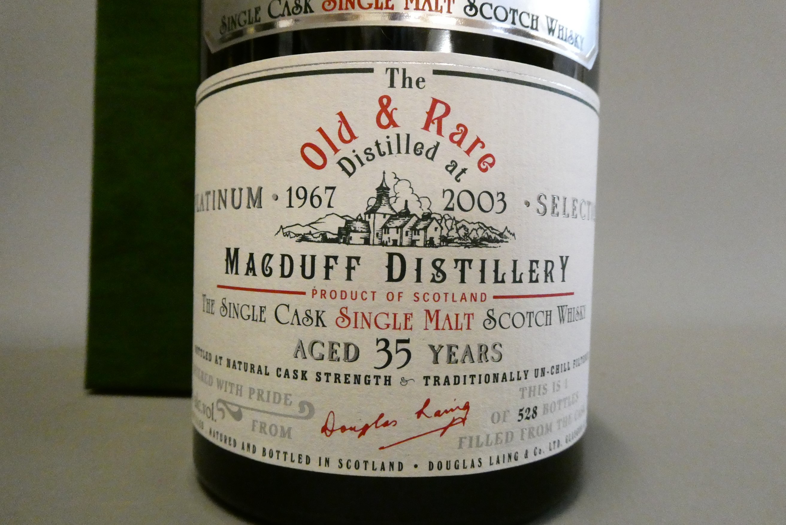 Macduff Distillery 35yr old single cask single malt whisky, "The Old & Rare" Platinum Selection 1967 Image