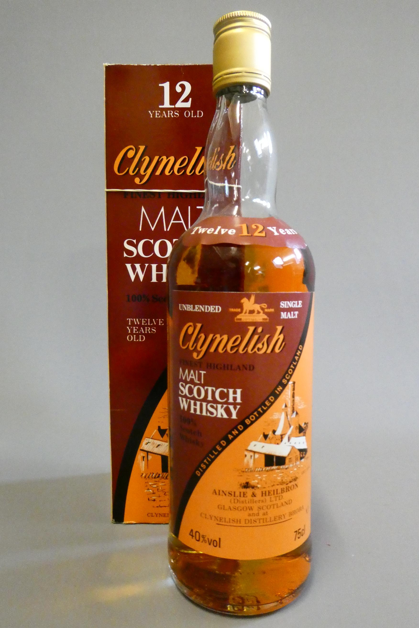 Clynelish 12yr old finest Highland malt Scotch whisky, Ainslie & Heilbron Ltd., Brora, 75cl, 40%, Image