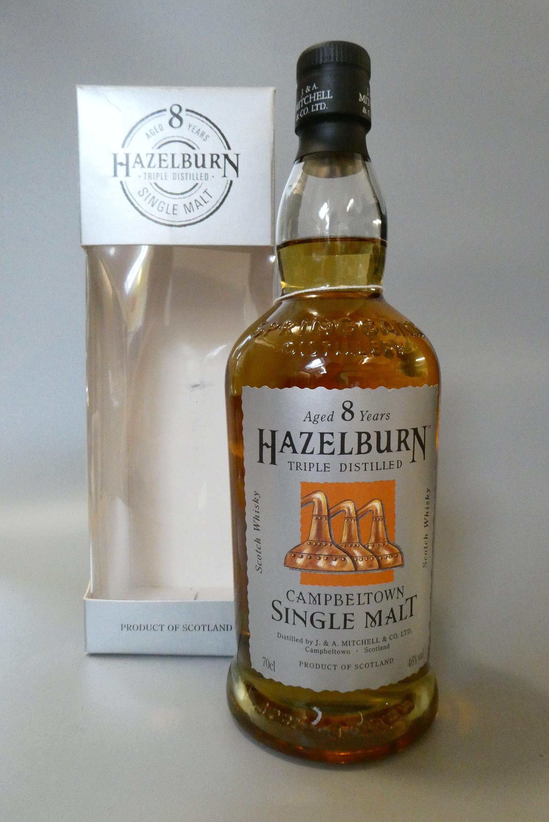 Hazelburn 8yr old Campbeltown single malt whisky, triple distilled, 70cl, 46%, boxed (Est. plus 24% Image