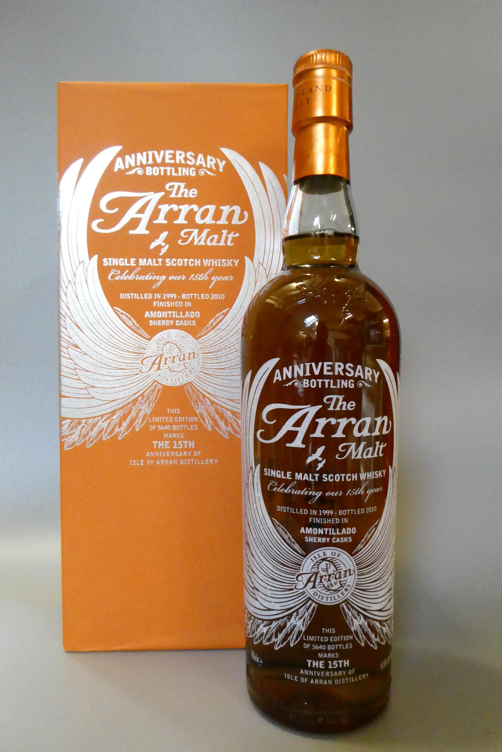 The Arran Malt, 15th anniversary bottling limited edition single malt whisky, distilled 1999, Image