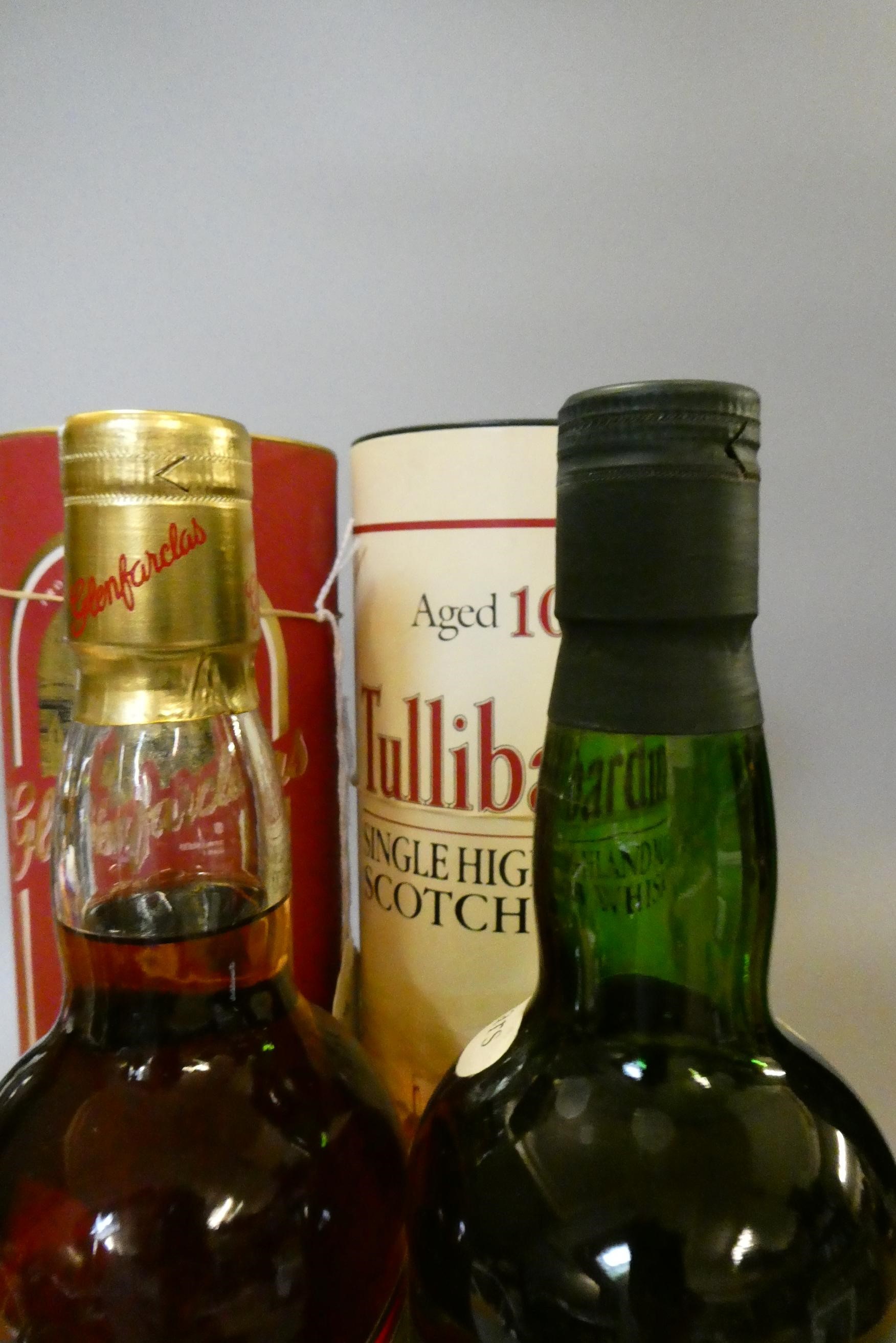 Two bottles 10yr old Single Highland malt whisky, comprising Glenfarclas, 700ml, 40%, and Image