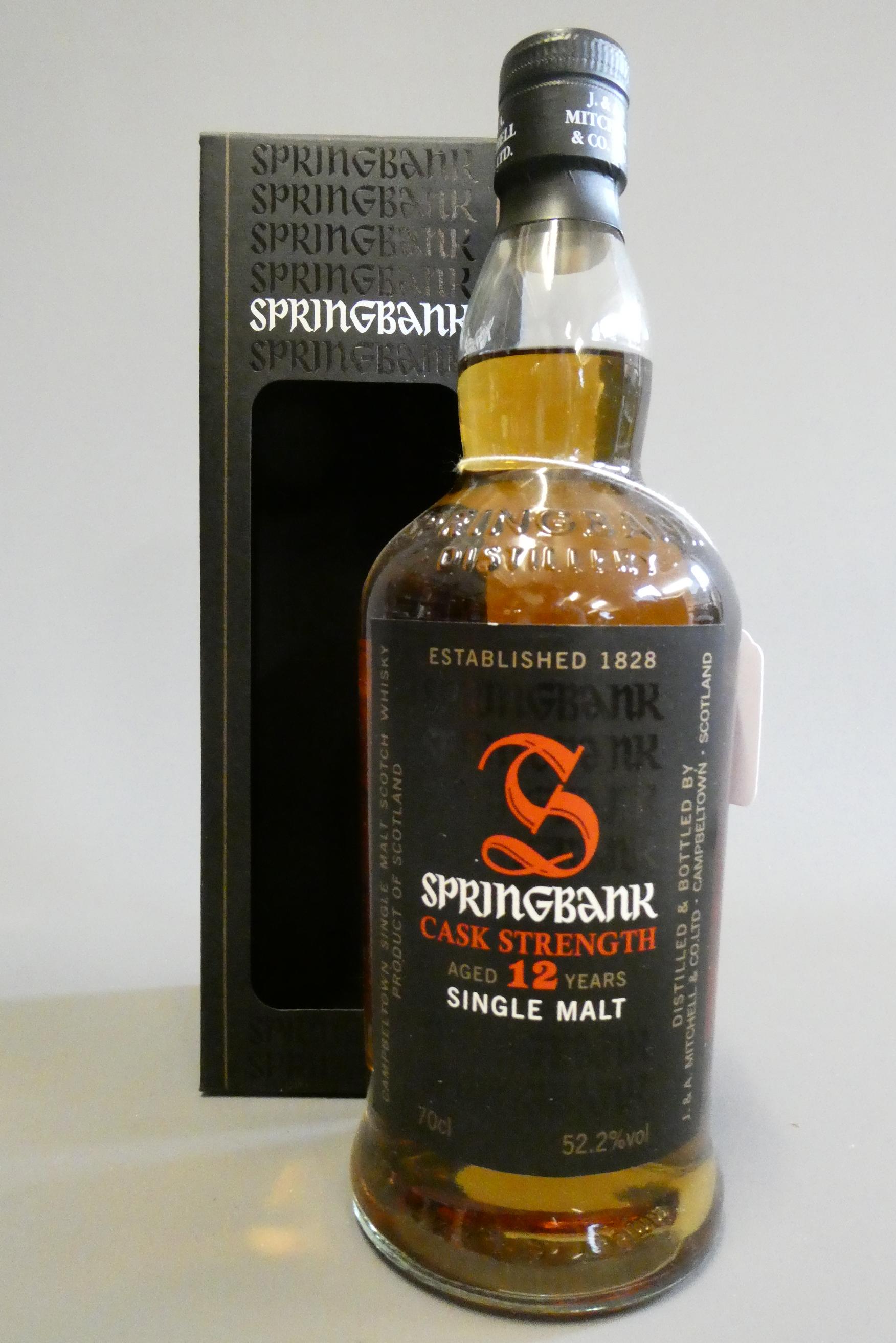 Springbank cask strength 12yr old Campbeltown single malt, 70cl, 52.2%, boxed (Est. plus 24% premium Image