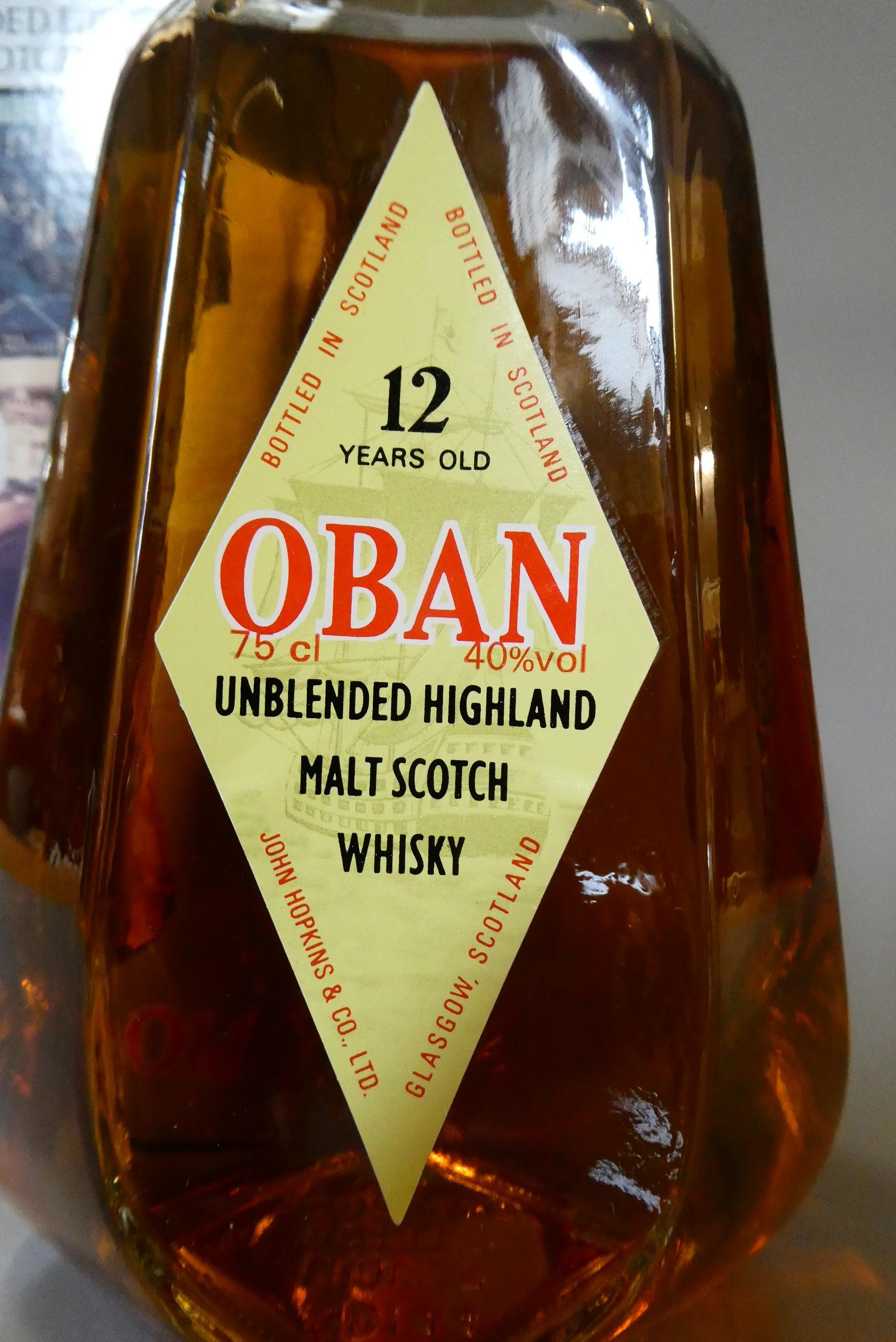 Oban 12yr old Highland malt Scotch whisky, in diamond decanter bottle, 75cl, 40%, boxed (Est. plus Image