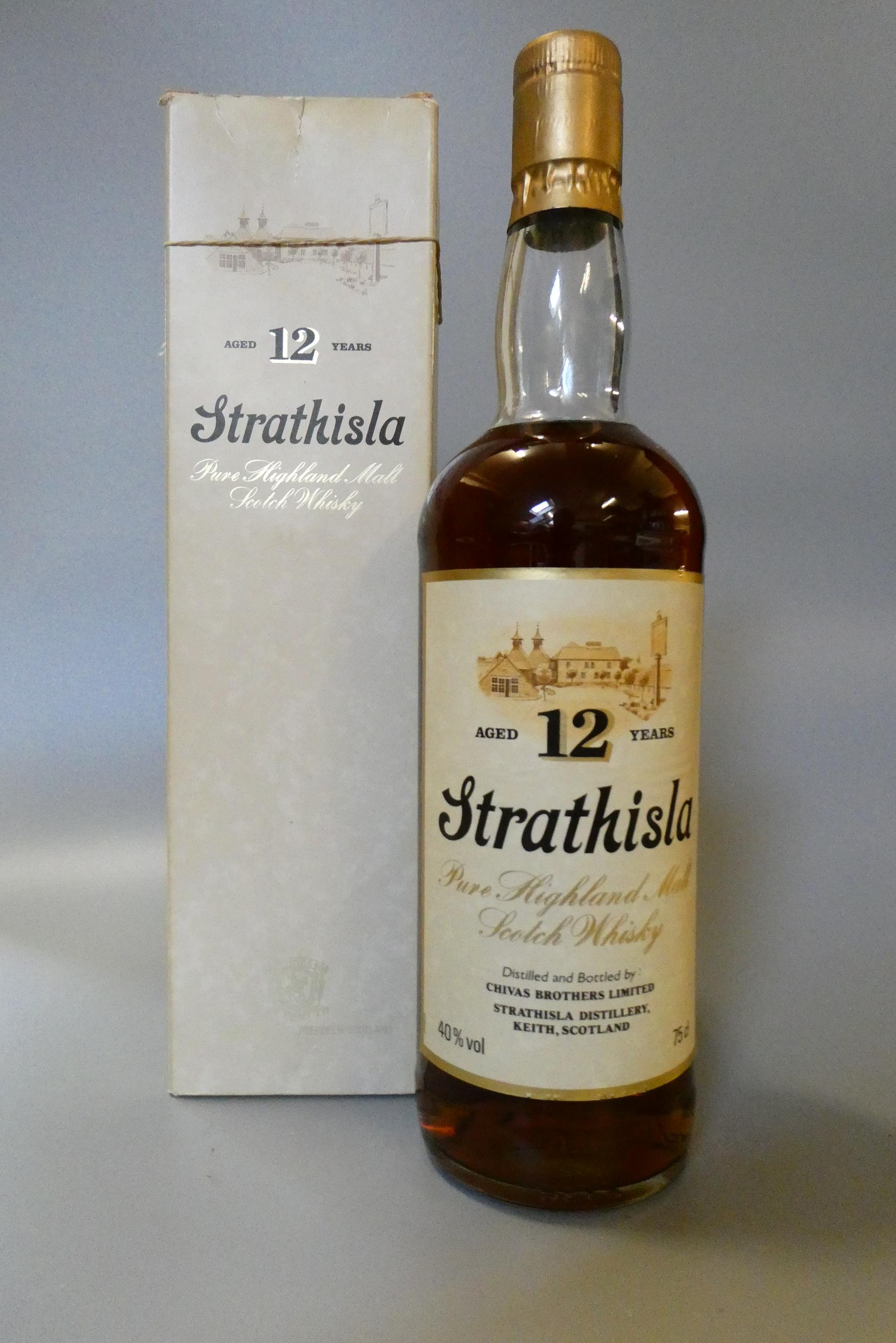 Strathisla 12yr old pure Highland malt Scotch whisky, distilled & bottled by Chivas Brothers Image