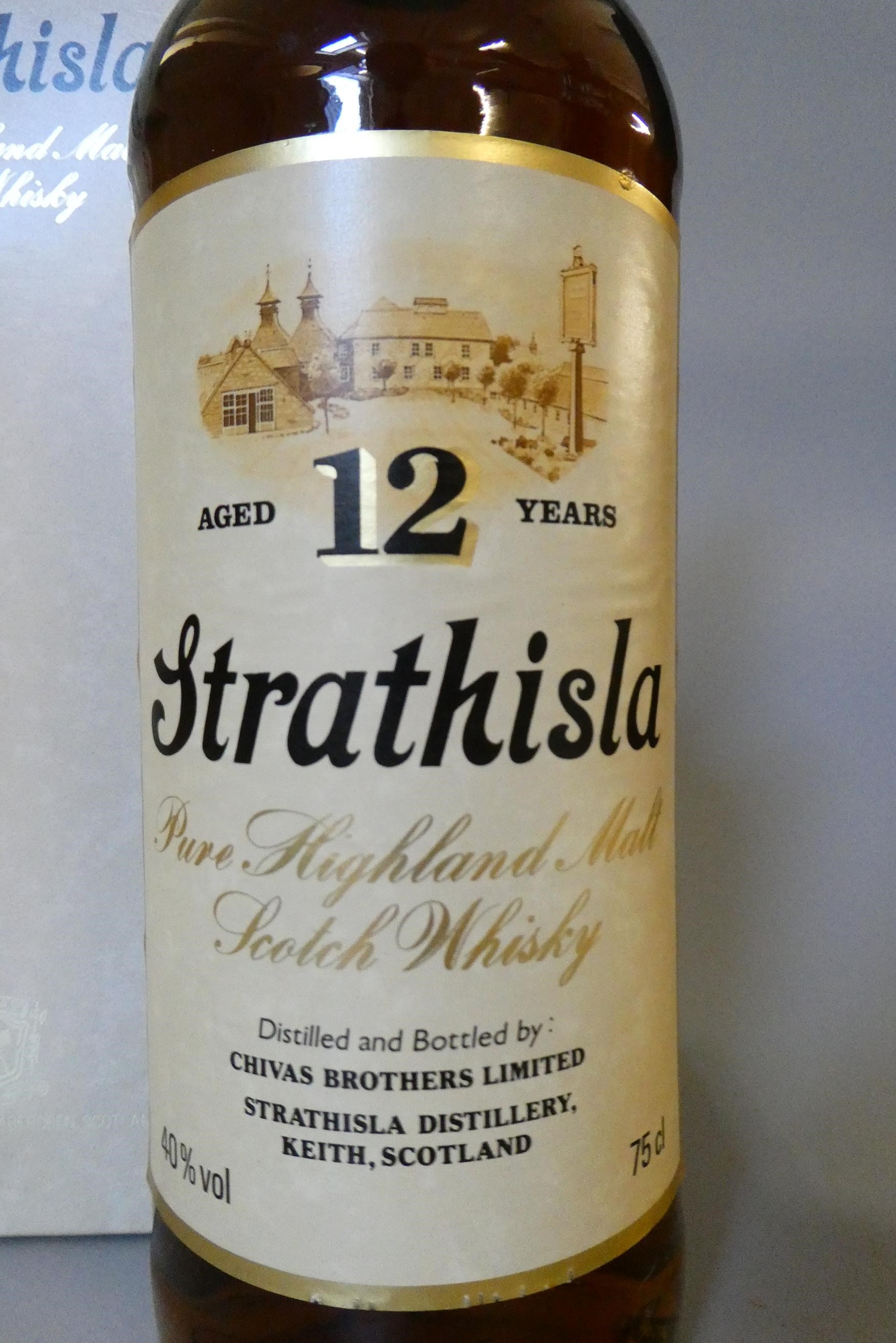 Strathisla 12yr old pure Highland malt Scotch whisky, distilled & bottled by Chivas Brothers Image