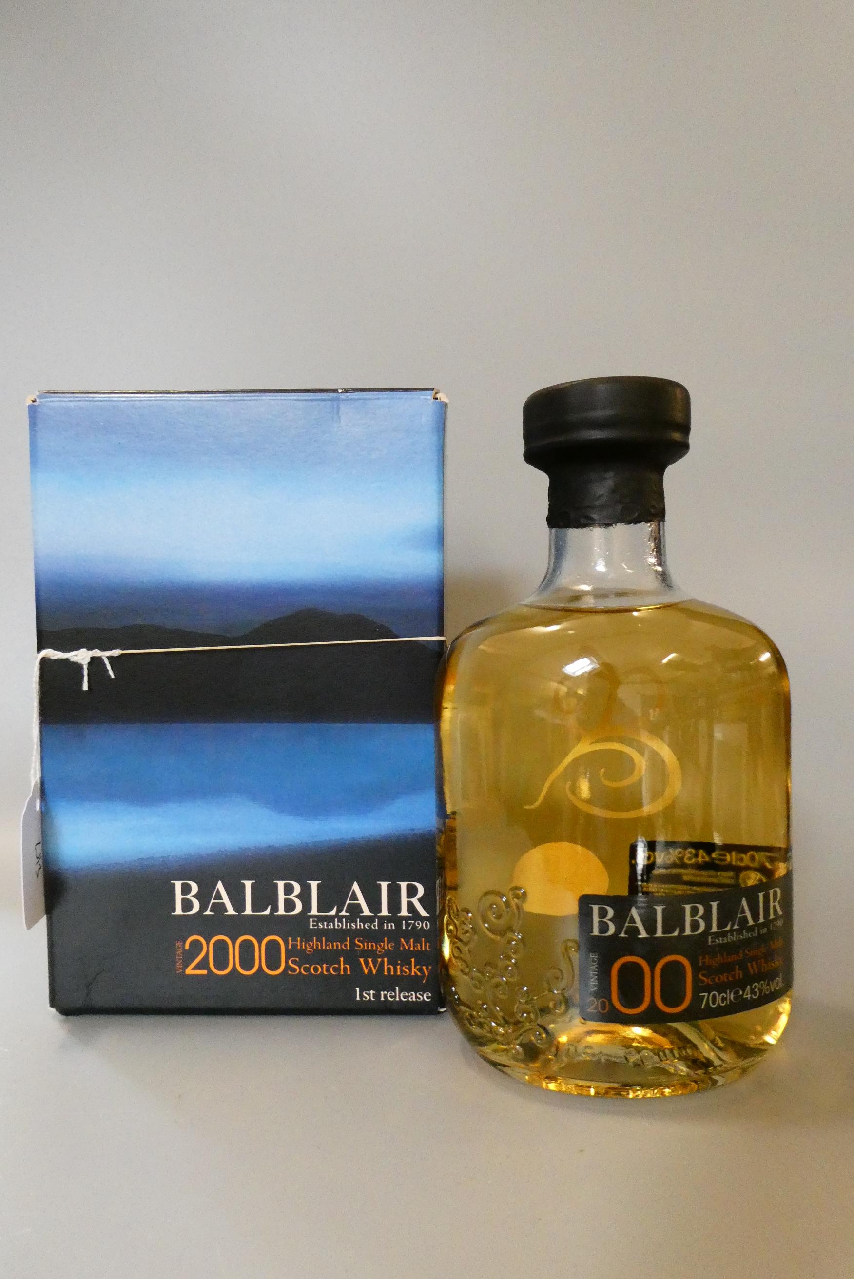 Balblair 1st release Highland single malt whisky, 2000 vintage, 70cl, 43%, boxed (Est. plus 24% Image