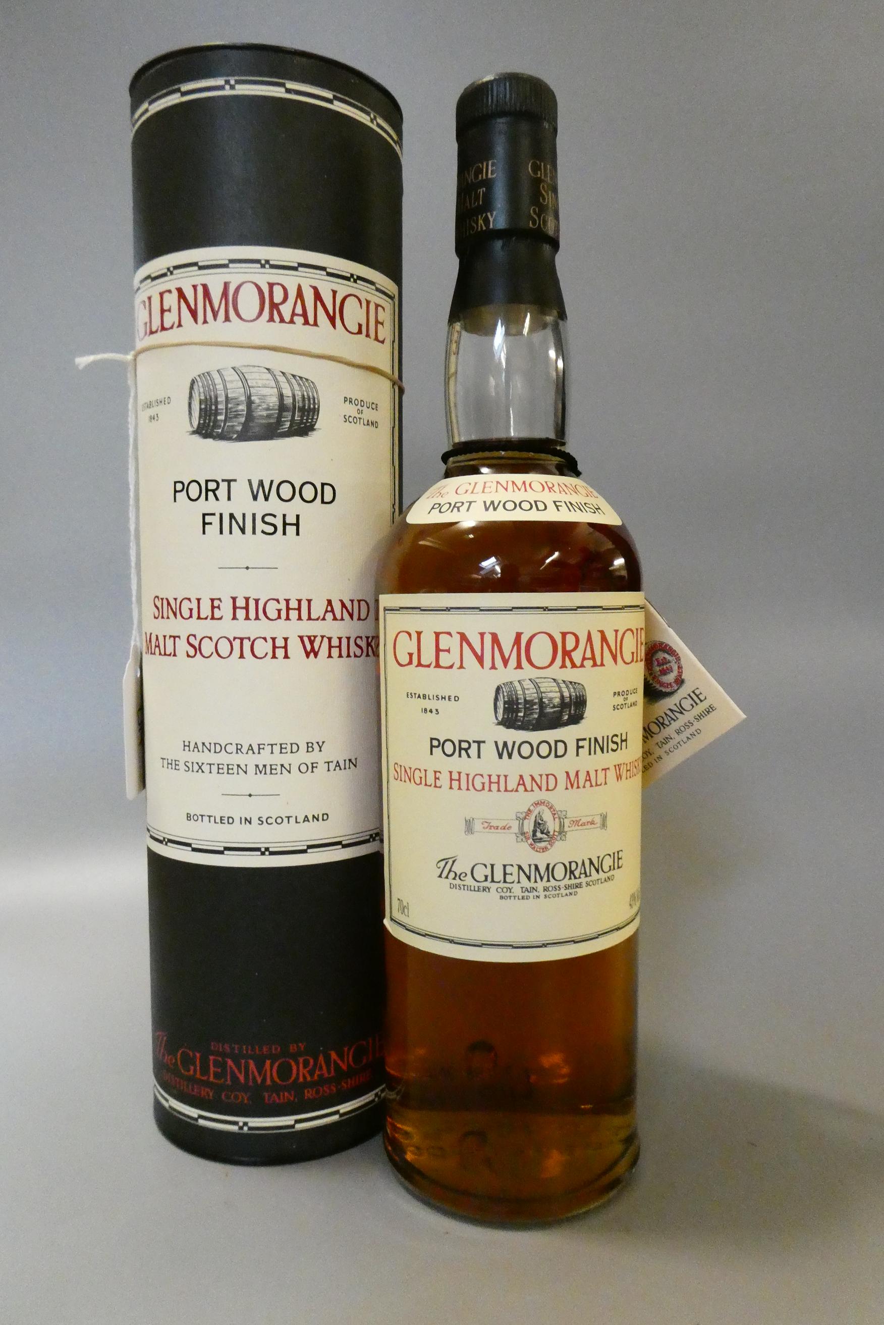 Glenmorangie Port Wood Finish single Highland malt whisky, 70cl, 40%, in tube (Est. plus 24% premium Image