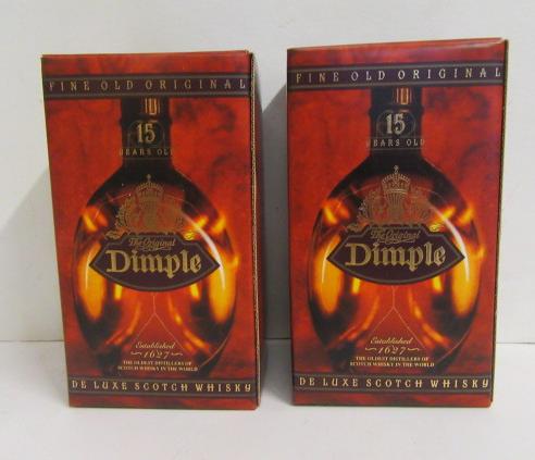 Two bottles Dimple Haig 15 year old De Luxe Scotch Whisky Image