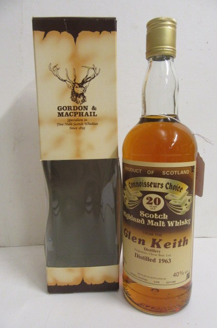 One bottle Glen Keith 2 year old Connoisseurs Choice Single Malt Whisky Image