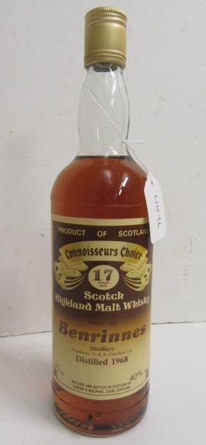One bottle Benrinnes 17 year old Connoisseurs Choice Single Malt Whisky Image