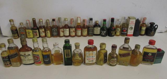 Thirty seven miniatures of 70° proof Malt Image