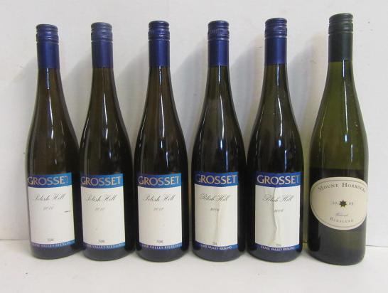 Three bottles 2010 and two bottles 2006 Grosset "Polish Hill" Riesling Clare Valley Image