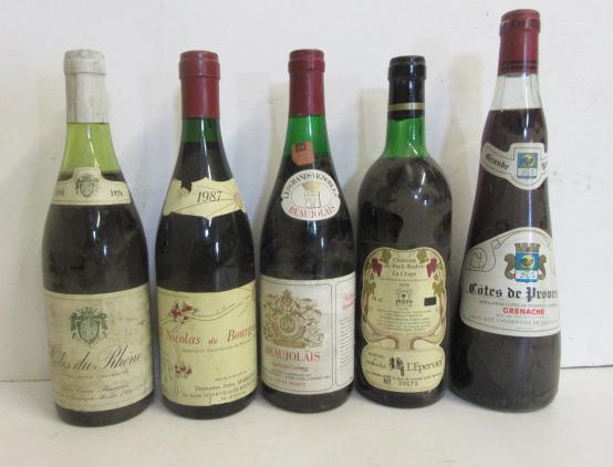 One bottle 1974 Cotes du Rhone Image