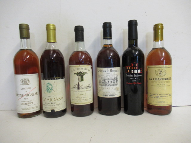 Six bottles dessert wine comprising one bottle 1979 Chateau de Rayne Vigneau Sauternes Image