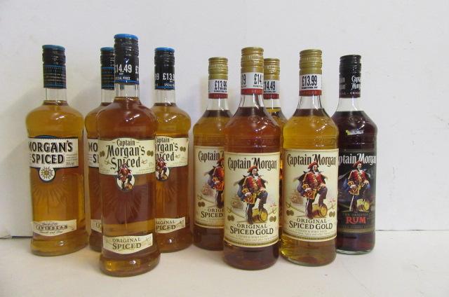 Eight bottles Captain Morgan's Spiced Rum Image