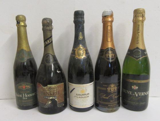 Five bottles sparkling wine comprising one bottle each of Saint Honore Brut Image