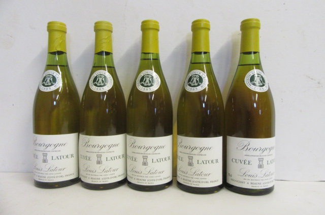 Five bottles 1985 Bourgogne Cuvee Latour Image