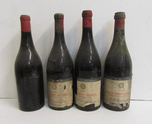 Four bottles 1952 Nuits-Saint Georges Image