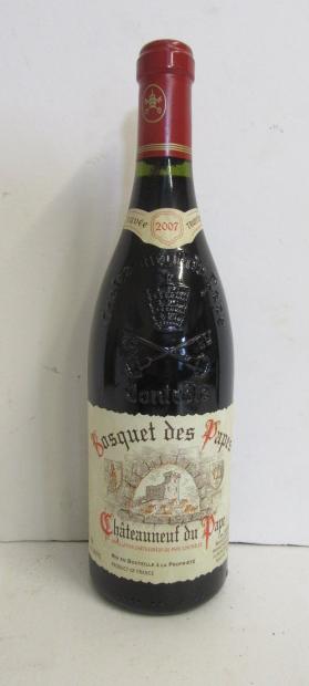 Ten bottles 2007 Chateauneuf de Pape Bosquet des Papes Image