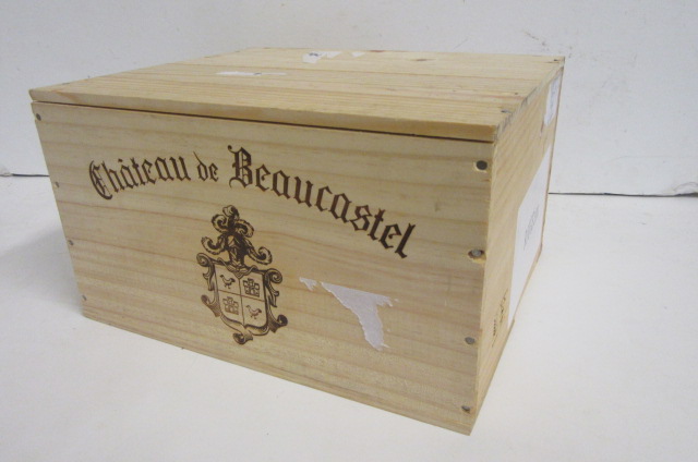 Six bottles 2011 Chateauneuf de Pape Chateau de Beaucastel Image