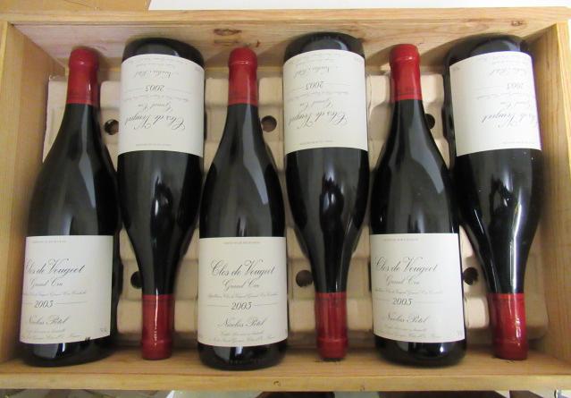 Six bottles 2005 Clos de Vougeot Grand Cru N. Potel Image