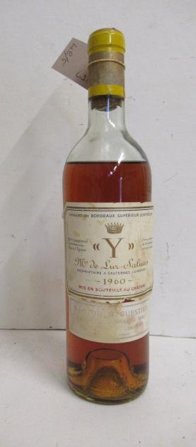 One bottle 1960 "Y" Chateau d'Yquem Lur Saluces Image