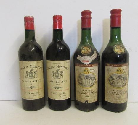 Two bottles 1961 Chateau Montrose Saint Estephe Image