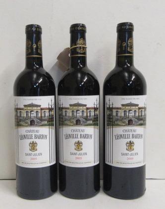 Three bottles 2005 Chateau Leoville-Barton Image