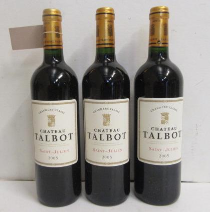 Three bottles 2005 Chateau Talbot Image