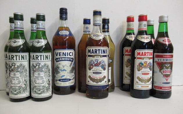 Four bottles Martini Dry Image