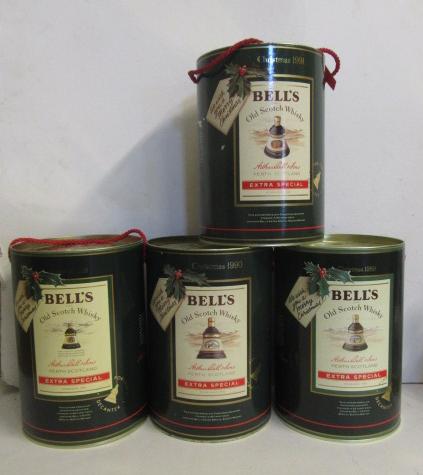 Four Bells commemorative decanters of whisky for Christmas 1988 Image