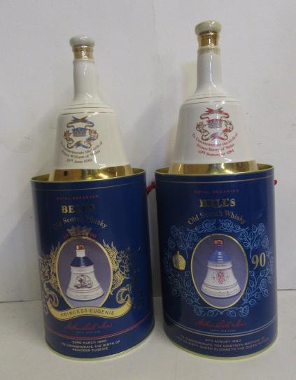 Four Bell's Commemorative decanters of whisky for Birth of Princess Eugenie (1990) Image