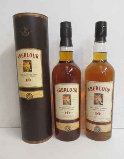 Two bottles Aberlour 10 year old Highland Single Malt Image