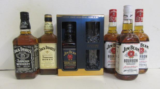 Three bottles Jim Beam Bourbon Image