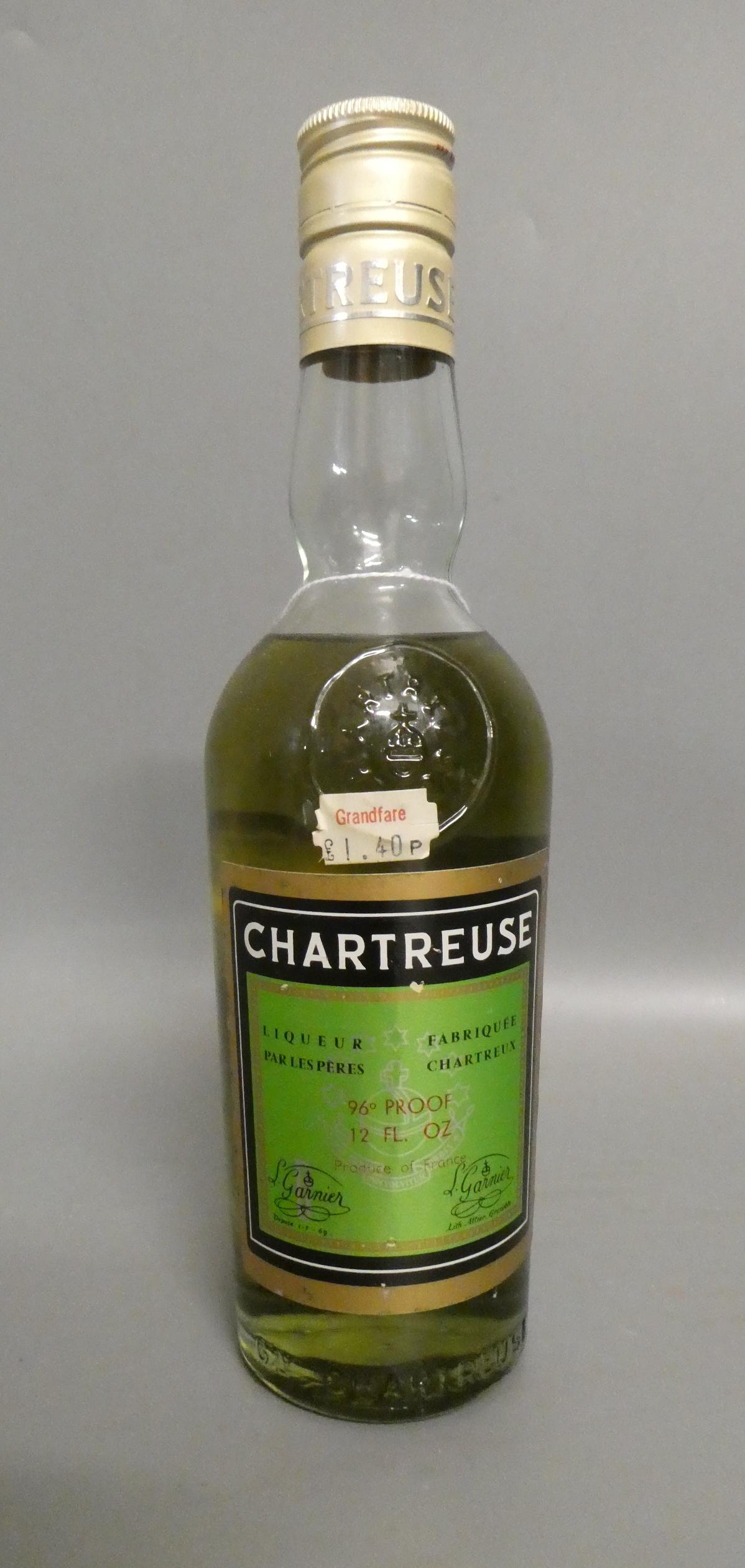 One half bottle Green Chartreuse, L. Garnier, 96°, 12 fl.oz (Est. plus 24% premium inc. VAT) Image