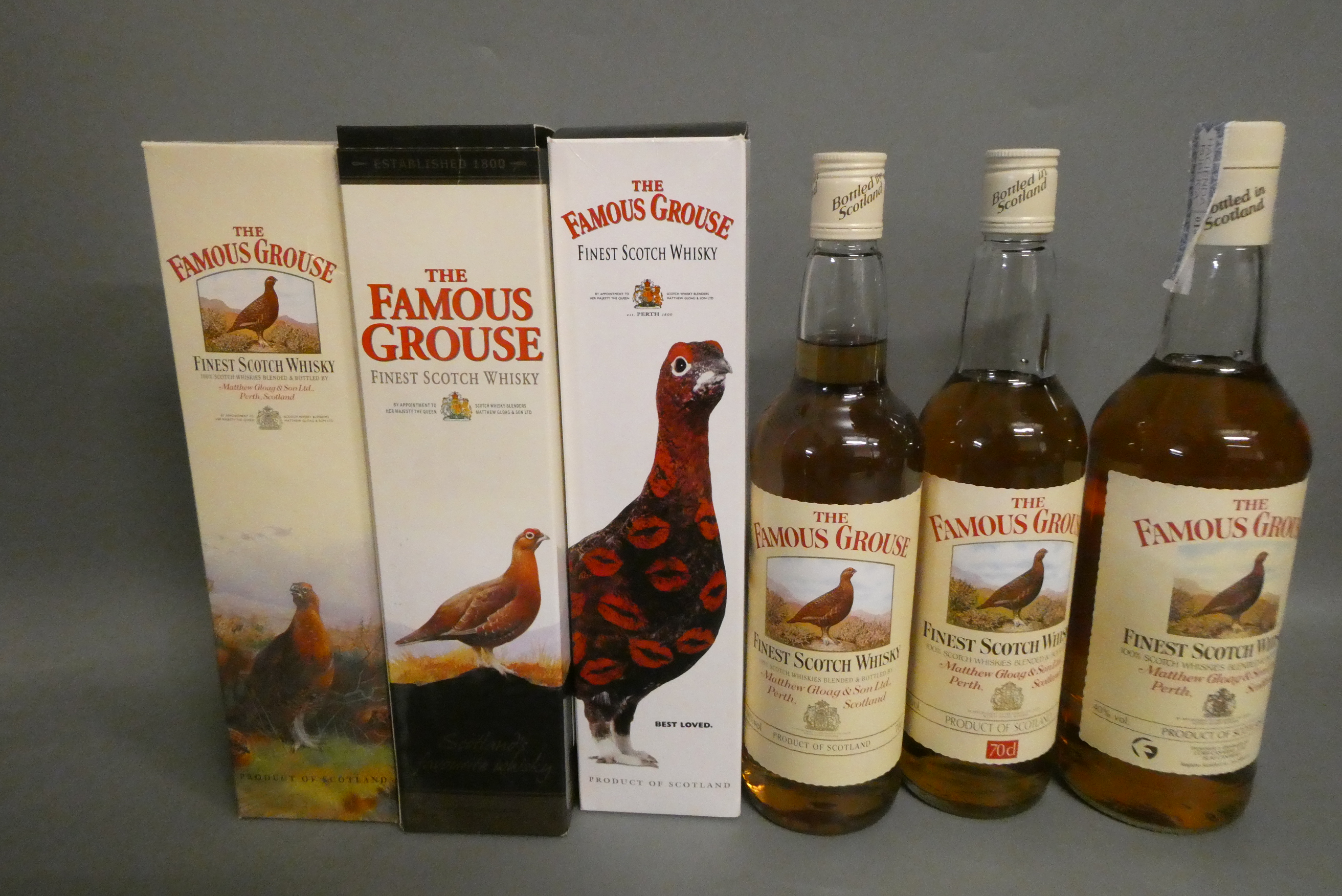 Six bottles The Famous Grouse finest Scotch whisky, including five 70cl bottles, three of which Image