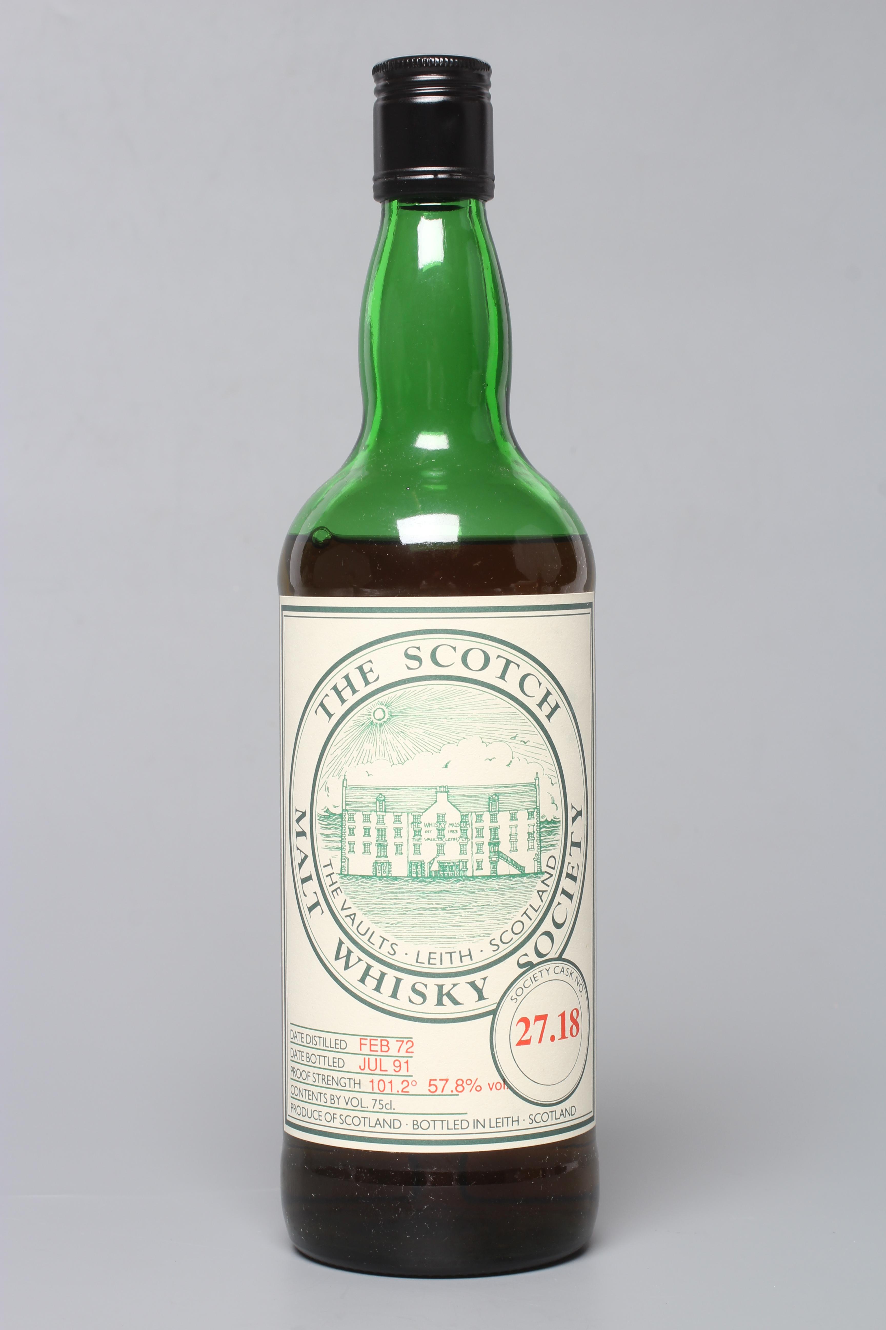 One bottle The Scotch Malt Whisky Society SMWS cask no. 27.18 Springbank Campletown single malt Image