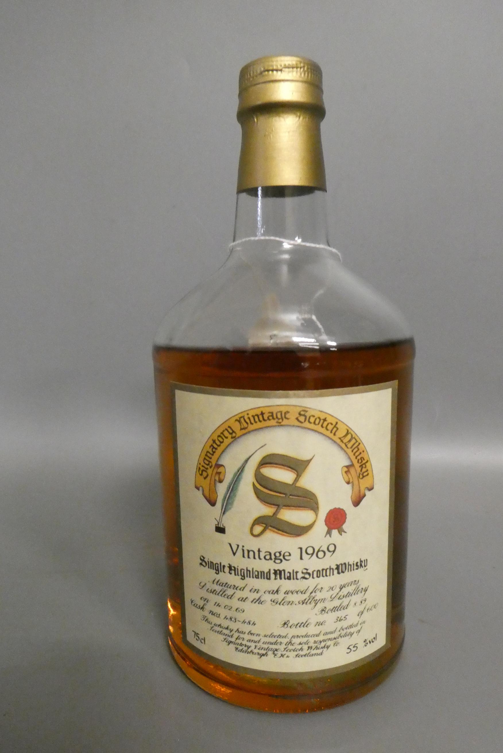 One bottle Glen Albyn 20yr old single Highland malt Scotch whisky Image